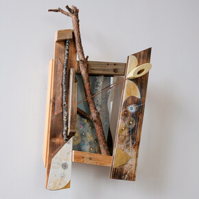 Kazuo Ishikawa,
“Winter Forest”,
H30 x W19 x D7 inches; Mixed Media. Courtesy of the artist and Viridian Artists