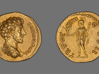 Roman, minted in Rome, Aureus (Coin) Portraying Empress Faustina the Elder, A.D. 141/61, issued by Antoninus Pius