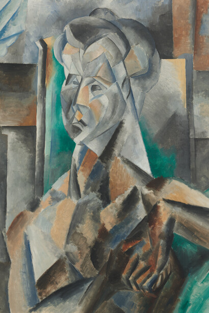 Pablo Picasso, Buste de femme (Femme en vert, Femme assise) (detail), 1909. Mit freundlicher genehmigung des Kirchner Museums