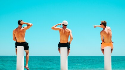 Tres turistas en Torrevieja
