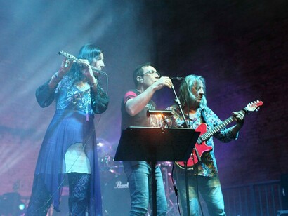 Flauto voce e basso del gruppo Limite Acque Sicure