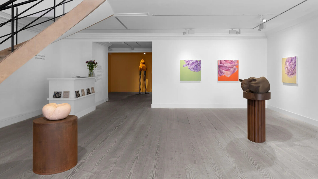 Kalliopi Lemos, A tide of roses, exhibition view. Courtesy of Gazelli Art House