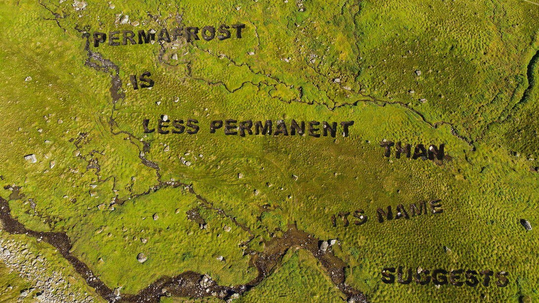 Oliver Ressler, Arctic permafrost is less permanent than its name suggests, 2019, digital print,cm 102,36x80,69, courtesy The Gallery Apart Rome