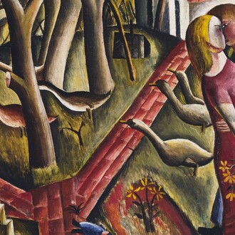 David Jones, The Garden Enclosed (detail), 1924, oil on board, 35.6 x 29.8 cm © Trustees of the David Jones Estate / Tate, London 2015