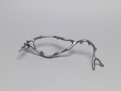 David Musgrave, Stick figure (night), 2015, titanium, 30 x 14 x 7.5 cm (11 3/4" x 5 1/2" x 2 1/2")