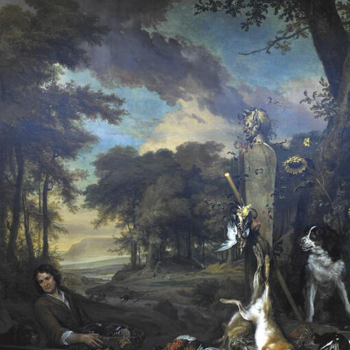 Jan Weenix
Landscape with a Huntsmen and Dead Game (Allegory of the Sense of Smell)