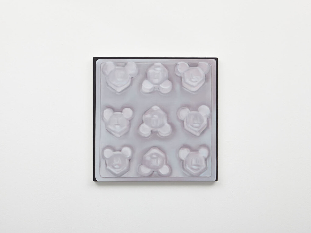 Sarah Poots, Mickeys, Oil on canvas, 42 x 42 cm, 2015, Image courtesy of the artist and ANDOR, 2015. Photography by Tom Carter