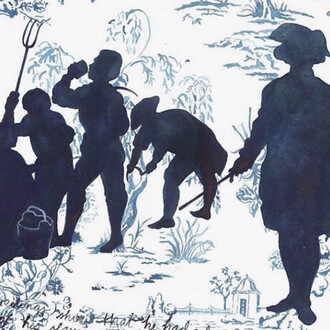 Lauren Frances Adams, Decorum #20 (after 19th century Lithograph at Mount Vernon) (detail), 2014. Courtesy of the Schoolhouse Gallery