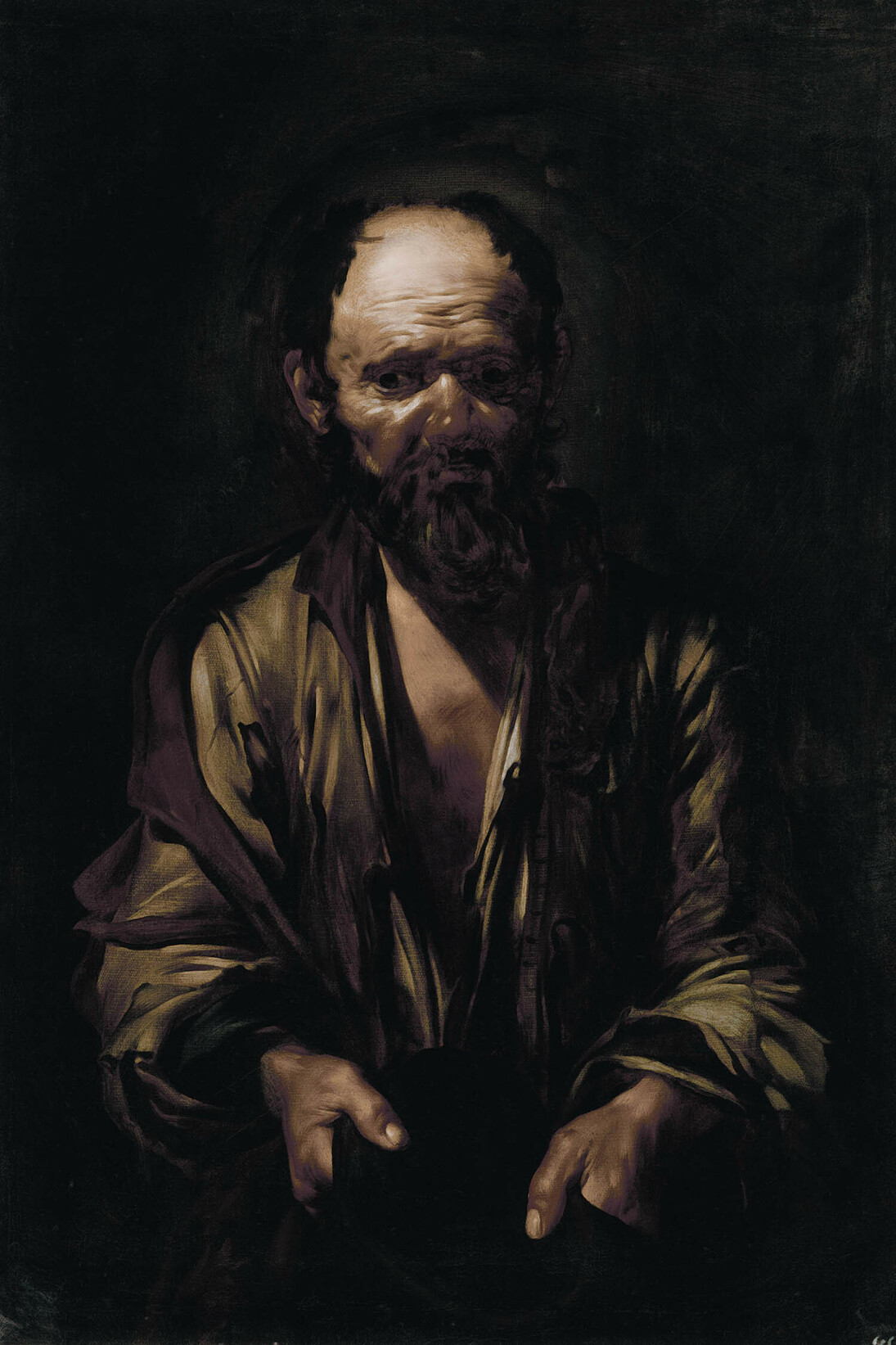 Jusepe de Ribera, Mendiant, vers 1612, Huile sur toile, 106 x 76 cm © Soprintendenza Speciale per il Patrimonio Storico, Artistico ed Etnoantropologico e per il Polo Museale della città
di Roma
