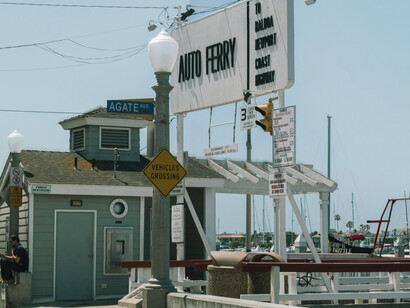 Newport beach ferry access, California, USA