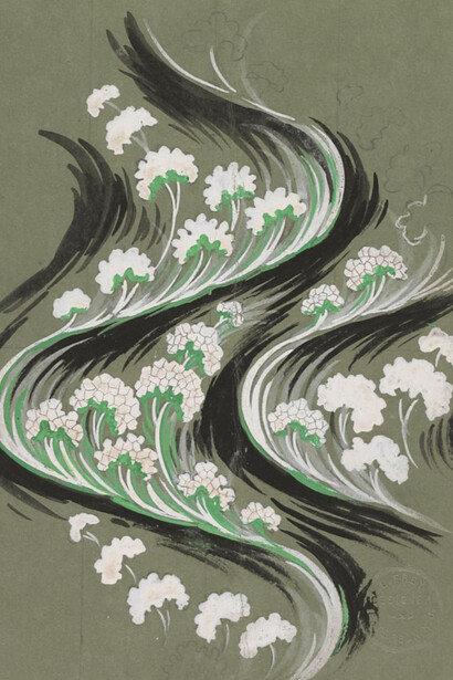 William Geskes (1877-1962), Untitled Jacquard Design, between 1895 and 1940, paint and pencil on paper. Gift of Karin Geskes Erny, 1993