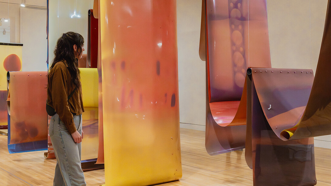 Lotus L. Kang, I hear the hollow boom of time, exhibition view. Courtesy of Frye Art Museum