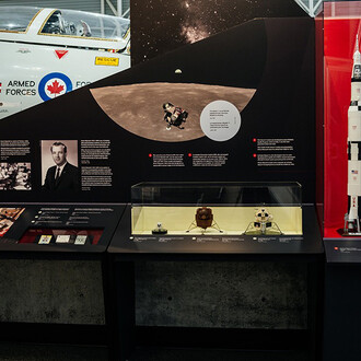 The cold war, exhibition view. Courtesy of Ingenium. The Canada Aviation and Space Museum
