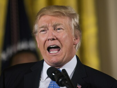 Donald Trump during a conference