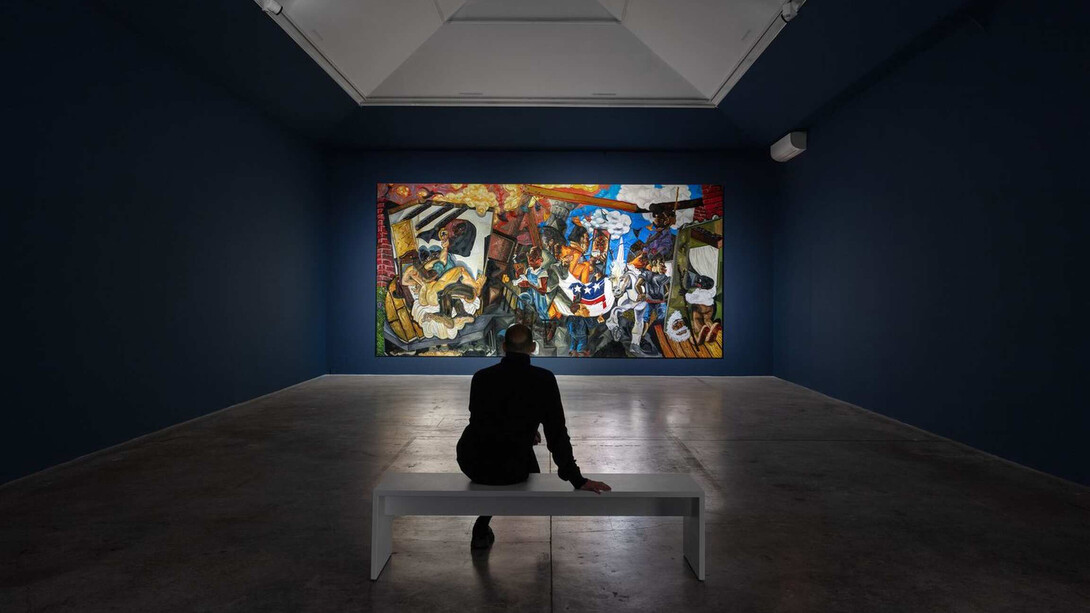 Jameson Green, Look back, and smile on perils past, vue de l'exposition. Avec la courtoisie de Almine Rech