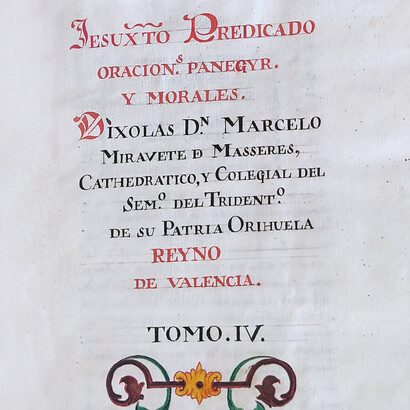 Textos de Marcelo Miravete de Maseres, Archivo Seminario Diocesano Orihuela