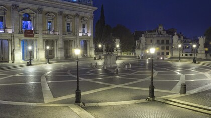 Piazza del Campidoglio, veduta notturna