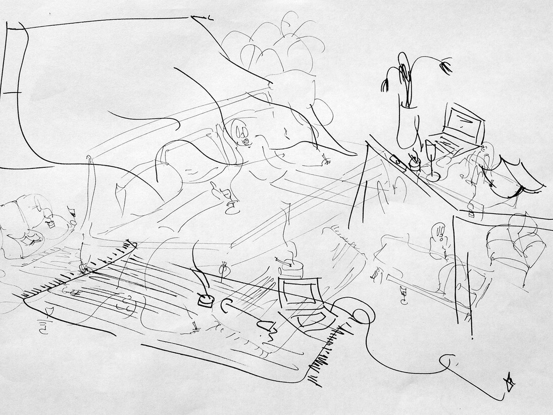 Mélanie Matranga, 16ème prix de la Fondation d’entreprise Ricard, 2014, ink on paper,  42 x 29,7 cm, Courtesy of the artist
