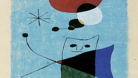 Joan Miró - Sketch for the Terrace Plaza Hotel, Cincinnati - 1947 circa - Guazzo, pastelli, inchiostro e matita su carta, 48,9 x 126,8 cm - Fundació Pilar i Joan Miró, Mallorca © Successió Miró by SIAE 2012
Foto: © Joan Ramón Bonet & David Bonet / Cortesía Archivo Fundació Pilar i Joan Miró a Mallorca