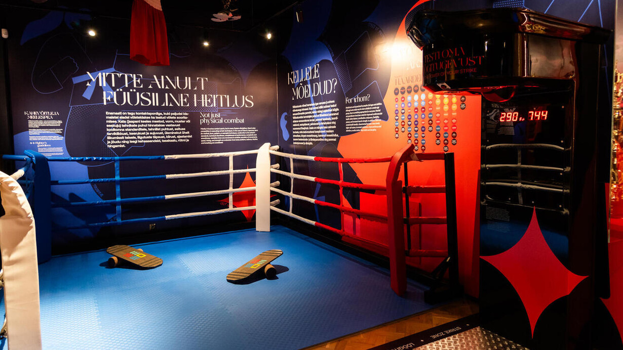 Arena of martial arts, exhibition view. Courtesy of the Estonian Sports and Olympic Museum