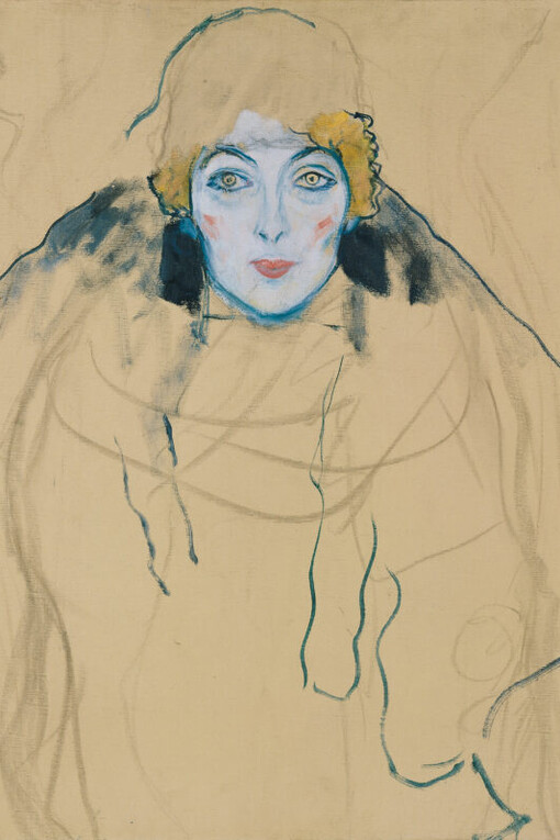 Gustav Klimt, Head of a woman, 1917. Mit freundlicher genehmigung des Lentos Kunstmuseum