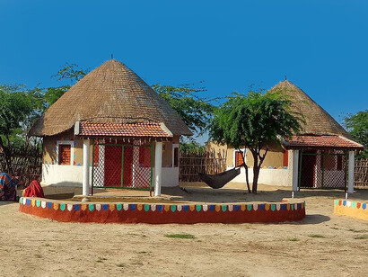 Gandhi nu Gam, Gujarat, was rebuilt using the same style of architecture