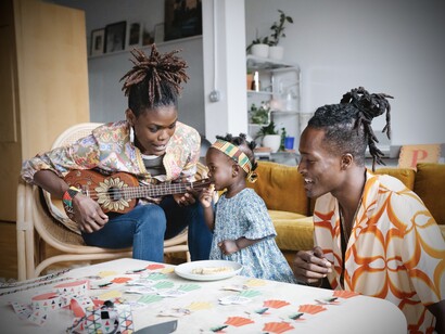A family enjoying together