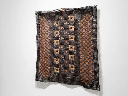 Ozioma Onuzulike, Shield, exhibition view. Courtesy of Afikaris Gallery