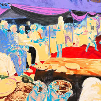 Gideon Okoro, Party rice (detail), 2025. Courtesy of Rele Gallery