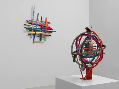 Eva Robarts, Bikes, bolts and brooms, exhibition view. Courtesy of Nicola Vassell Gallery