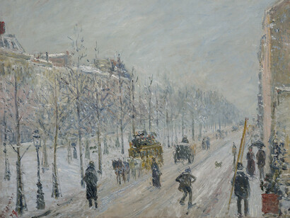Camille Pissarro (1830-1903)
Boulevard esterni, effetto di neve, 1879
Olio su tela, 54x65 cm
Parigi, Musée Marmottan Monet, dono Eugène
e Victorine Donop de Monchy, 1940
© Musée Marmottan Monet, Paris / Bridgeman
Images 