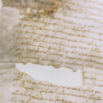 No hago más aclaraciones que las estrictamente necesarias sobre el estado de conservación del texto