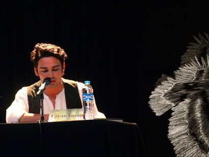 Uryan Lozano en presentación de rotoscopía de "Animando el Cuerpo". Foto: Quetzalcóatl C.  2015