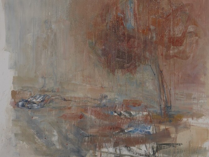 Cesare Lucchini, the day of memory, 2013, oil on canvas, 194 x 228 cm