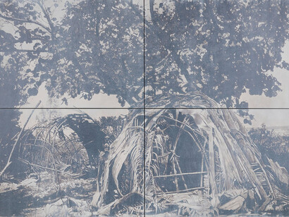 Marru, the unseen visible, artwork in exhibition. Courtesy of Queensland Art Gallery