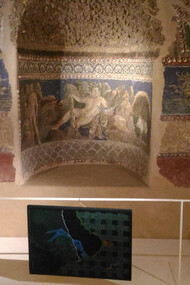 Museo Civico Archeologico di Anzio, nicchia musiva con Ercole ebbro, età neroniana, in prestito dal Museo Nazionale Romano, Italia © Roberto Luciani