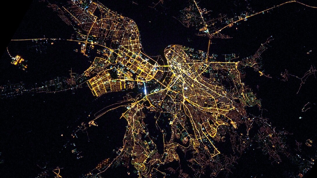 Belgrado desde la Estación Espacial Internacional