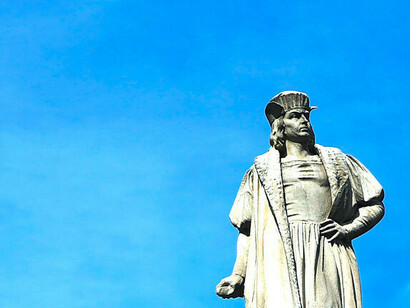 The Columbus Monument in Columbus Circle, New York City