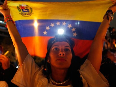 Manifestante en Venezuela