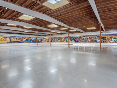 Judith F. Baca, The great wall of Los Angeles, exhibition view. Courtesy of Jeffrey Deitch