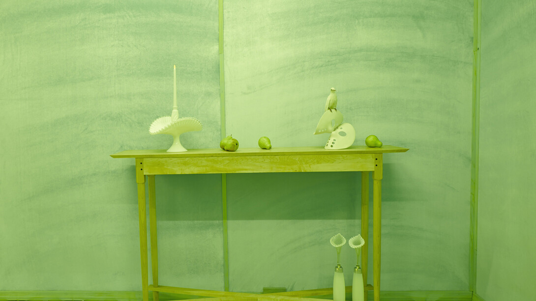 Installation view of Alex Da Corte, Die Hexe, 2015. Photo by John Bernardo, Courtesy of Luxembourg & Dayan, New York.