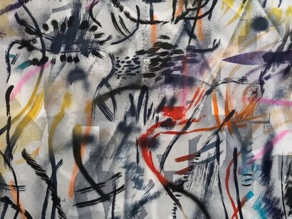 Julie Mehretu, This manifestation of historical restlessness (detail), 2022. Courtesy of Philadelphia Museum of Art