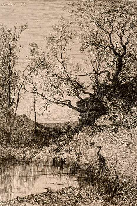 Adolphe Appian, Une mare (environs de Rossillon), 1867. Avec l'aimable autorisation du Musée de Grenoble