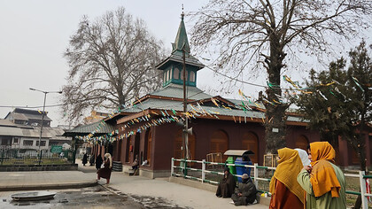 Khanqah Naqshband Sahib, a shrine dedicated to the revered Sufi saint Sheikh Noor-ud-din Noorani, also known as Nund Rishi, Srinagar, India