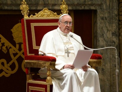 El Papa Francisco en un acto público