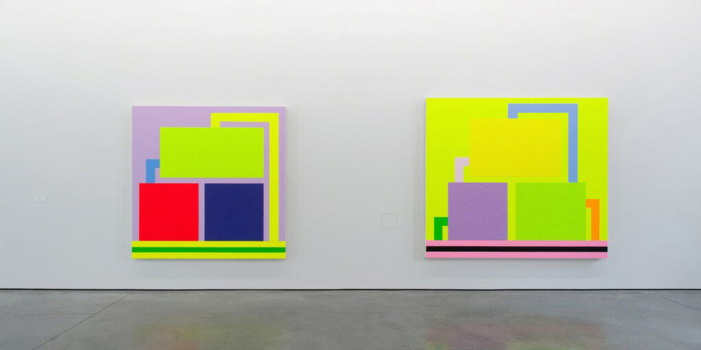 Peter Halley, Exhibition view. Courtesy of Gary Tatintsian Gallery