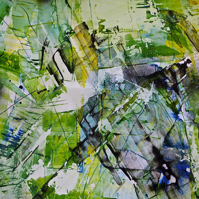 Kevin Cross, Might As Well Face It You’re Addicted to Likes, Acrylic on Paper, 20” x 26”, Courtesy of Agora Gallery