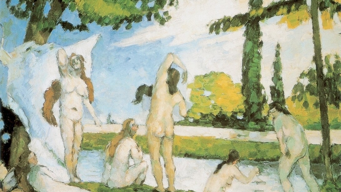 Paul Cézanne, Badende, 1874-1875, Öl auf Leinwand, 38,1 x 46 cm. The Metropolitan Museum of Art, New York