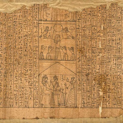 Papyrus of Pasherashakhet (detail), Egyptian, about 375–275 BCE. Courtesy of J. Paul Getty Museum