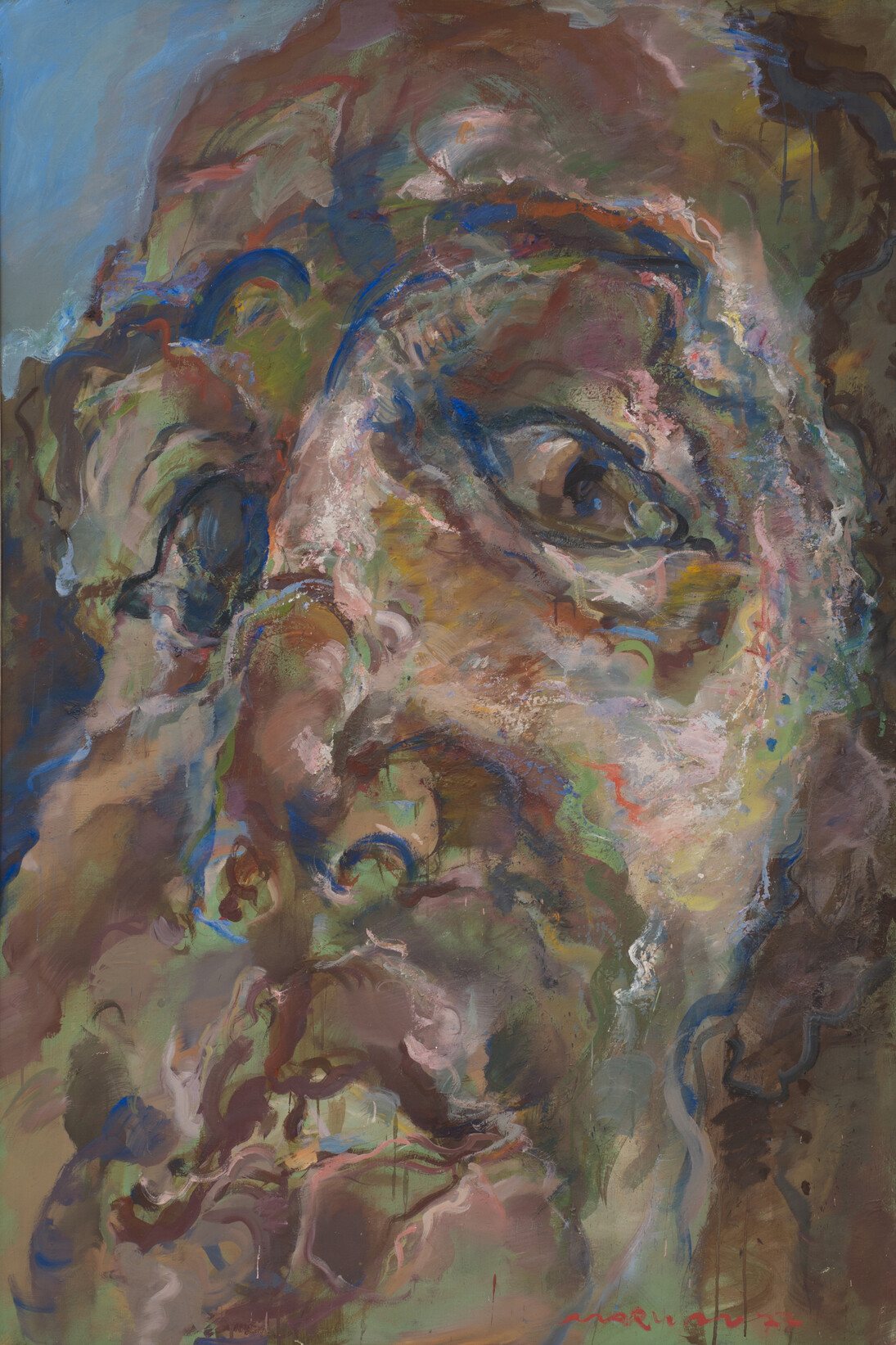Marwan, Untitled (1977), tempera on canvas, 195 x 128 cm